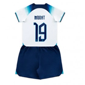 Virallinen pelipaita Englanti Mason Mount 19 Koti World Cup 2022 Lyhythihainen - Lasten ( + Lyhyet housut )
